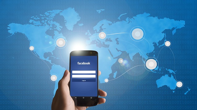 mapa, mobil, Facebook